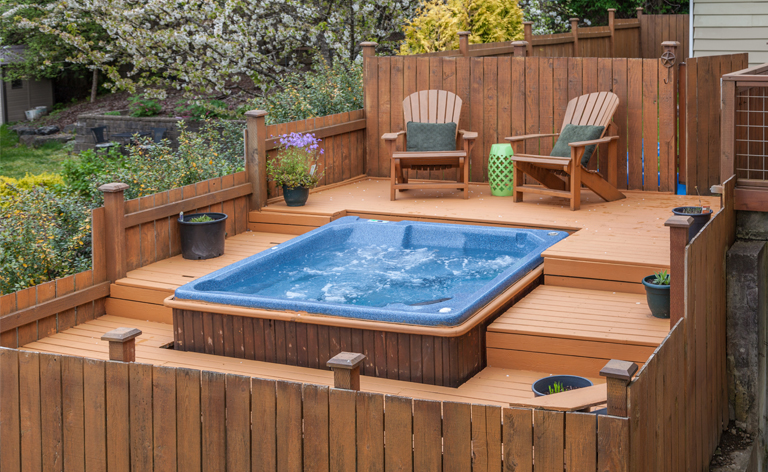 spa dans un beau décor