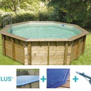 Piscine bois Bahia ø 5,80 m - H. 1,30 m - liner sable