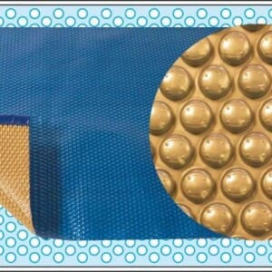 Bâche à bulles bleue/or Luxe 500 S1 bordée 2 côtés