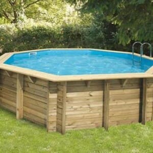 Piscine bois Océa ø 5,10 m - H. 1,20 m - liner bleu