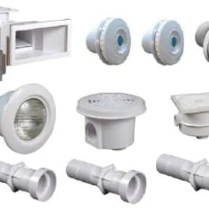 Kit pièces à sceller grises clair pour piscine liner 7 x 3 m