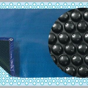 Couverture à bulles bleue/noire Luxe 400 F1 bordée 2 côtés