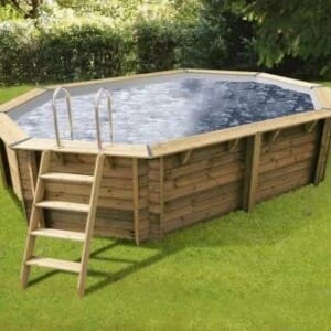 Piscine bois Océa 3,55 x 5,50 m - H. 1.20 m - liner gris