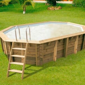 Piscine bois Sunwater 4,90 x 3,00 m - H. 1,20 m liner sable
