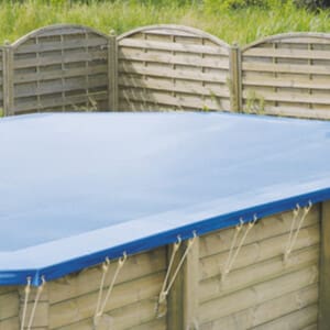 Bâche d'hivernage opaque piscine bois Sunwater 5,55 x 3,00 m