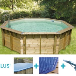 Piscine bois Bahia ø 4,30 m - H. 1,20 m - liner sable